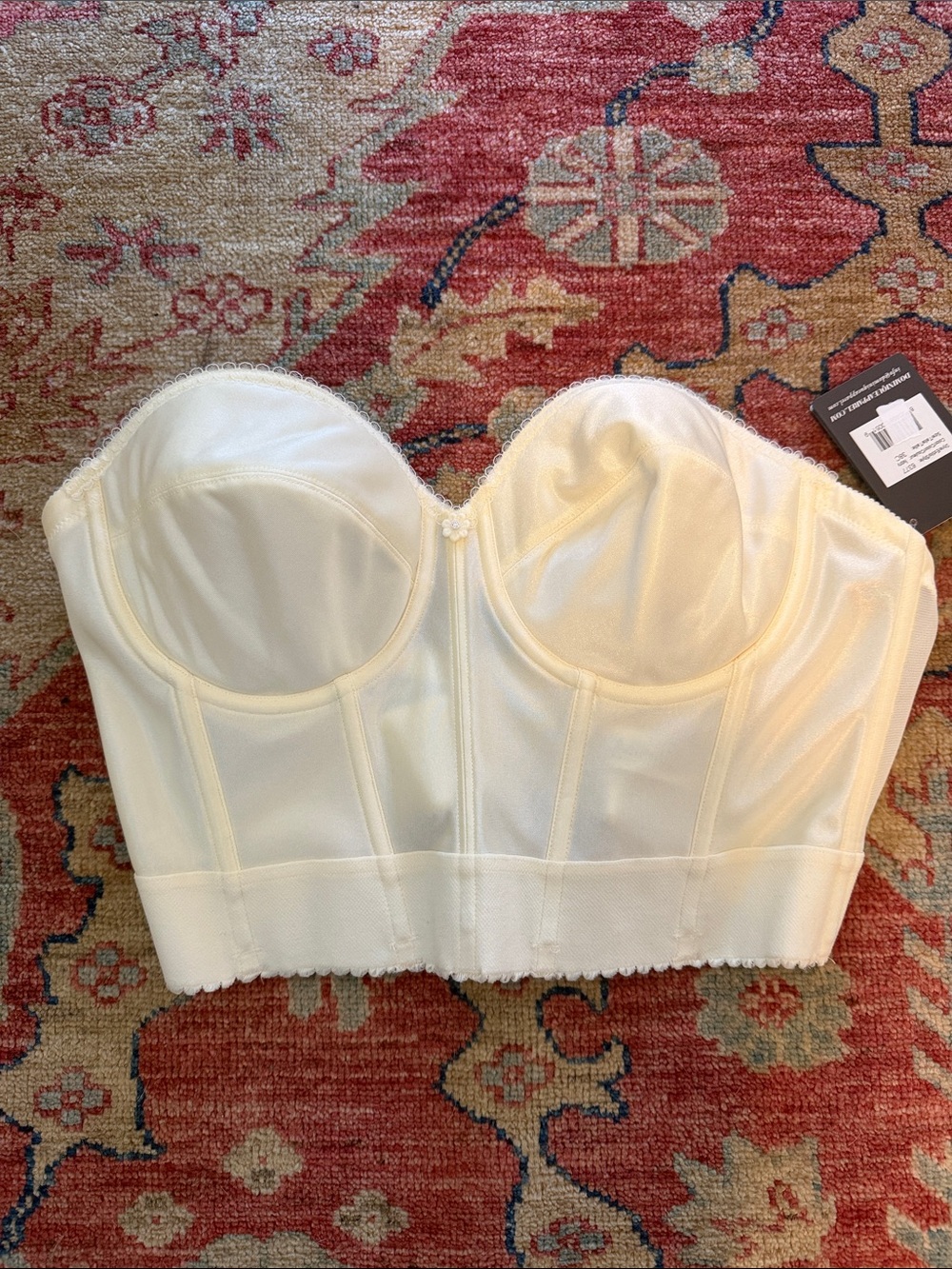 Strapless Longline Bustier Bra - Cream